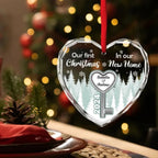 Our First Christmas In Our New Home - Personalized Custom Glass Ornament 720813 - DiyGiftly