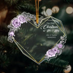 Our First Christmas Married As Mr & Mrs - 1st Xmas Together - Personalized Acrylic Photo Ornament 689132 - 689178 - DiyGiftly