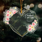 Our First Christmas Married As Mr & Mrs - 1st Xmas Together - Personalized Acrylic Photo Ornament 689132 - 689178 - DiyGiftly