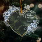 Our First Christmas Married As Mr & Mrs - 1st Xmas Together - Personalized Acrylic Photo Ornament 689132 - 689178 - DiyGiftly