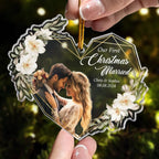 Our First Christmas Married As Mr & Mrs - 1st Xmas Together - Personalized Acrylic Photo Ornament 689132 - 689178 - DiyGiftly