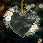 Our First Christmas Married As Mr & Mrs - 1st Xmas Together - Personalized Acrylic Photo Ornament 689132 - 689178 - DiyGiftly