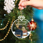 Our First Christmas Married - Personalized Custom Shaped Acrylic Ornament 721780 - DiyGiftly