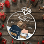 Our First Christmas Married - Personalized Custom Shaped Acrylic Ornament 721780 - DiyGiftly
