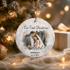 Personalized Couple Photo Ceramic Ornament Keepsake home decor