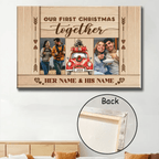 Our First Christmas Together Gift Ideas Custom Anniversary Canvas Wall Art 712278 - 712279 - DiyGiftly