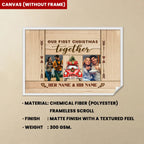 Our First Christmas Together Gift Ideas Custom Anniversary Canvas Wall Art 712278 - 712279 - DiyGiftly