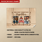 Our First Christmas Together Gift Ideas Custom Anniversary Canvas Wall Art 712278 - 712279 - DiyGiftly