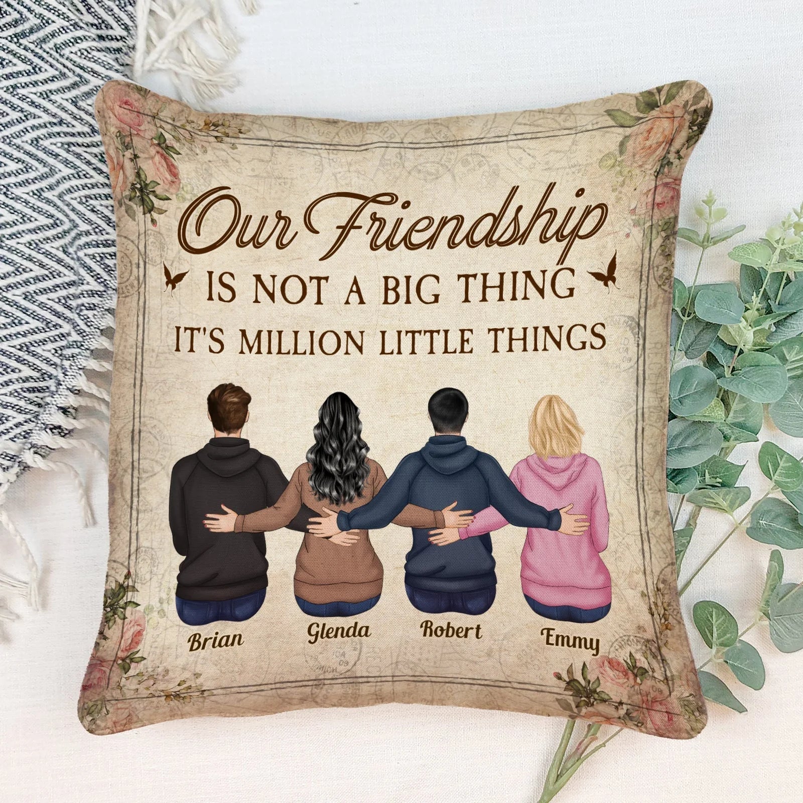polyester personalized pillow birthday gift