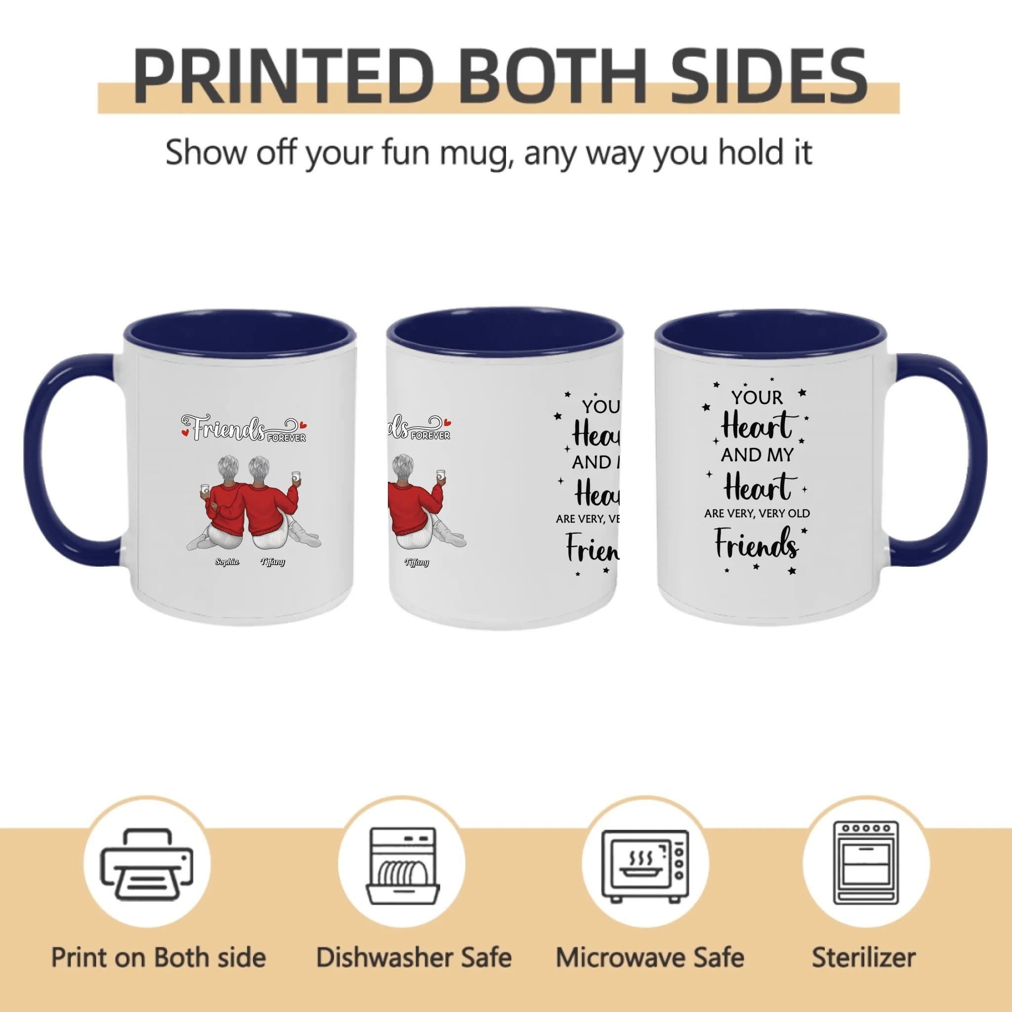 ceramic mug personalized design gift for best friend