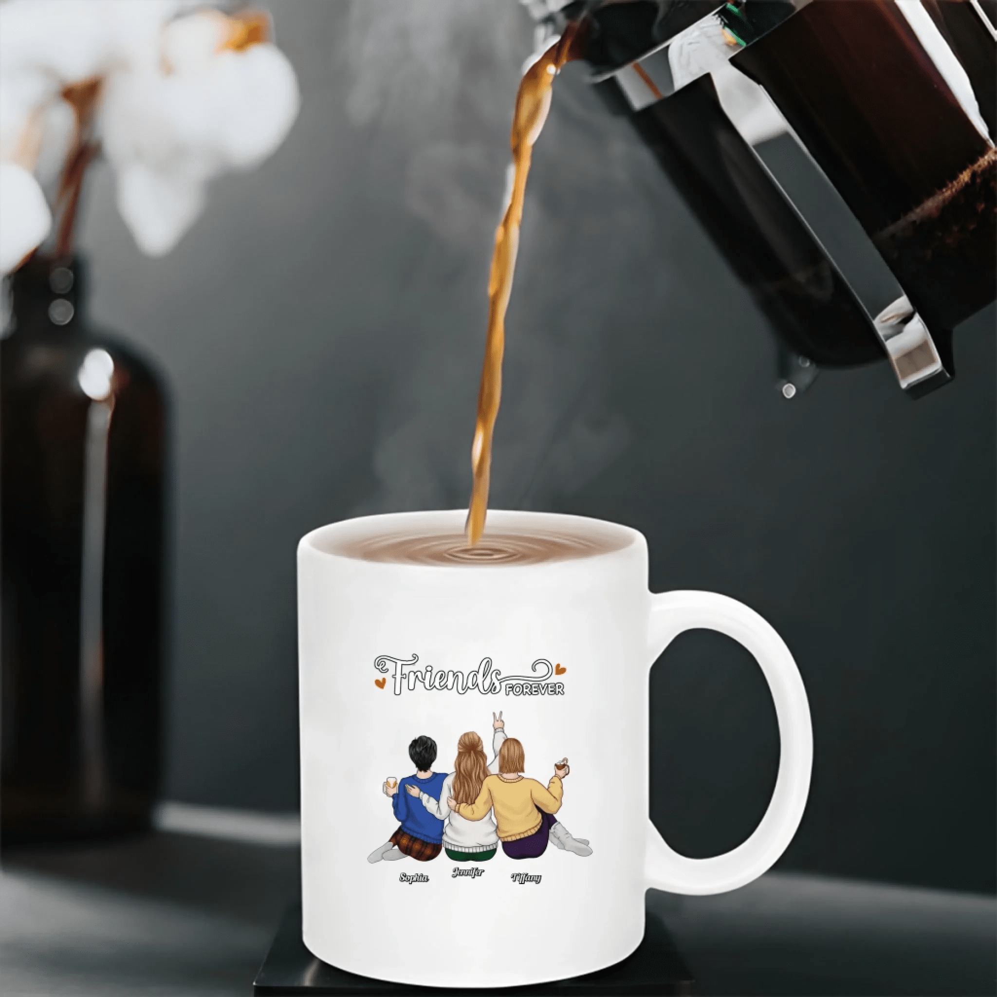 white mug personalized design ceramic