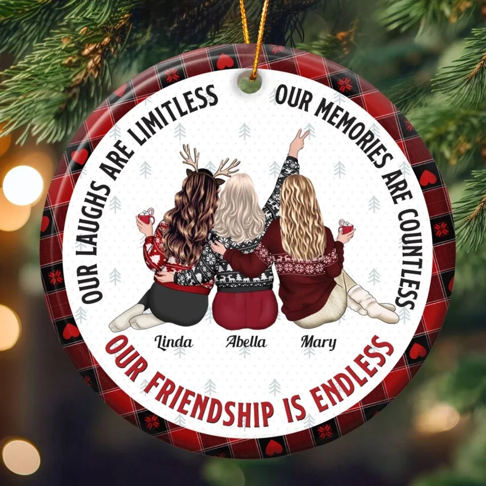 Our Friendship Is Endless - Personalized Friends Ornament 688540 - DiyGiftly