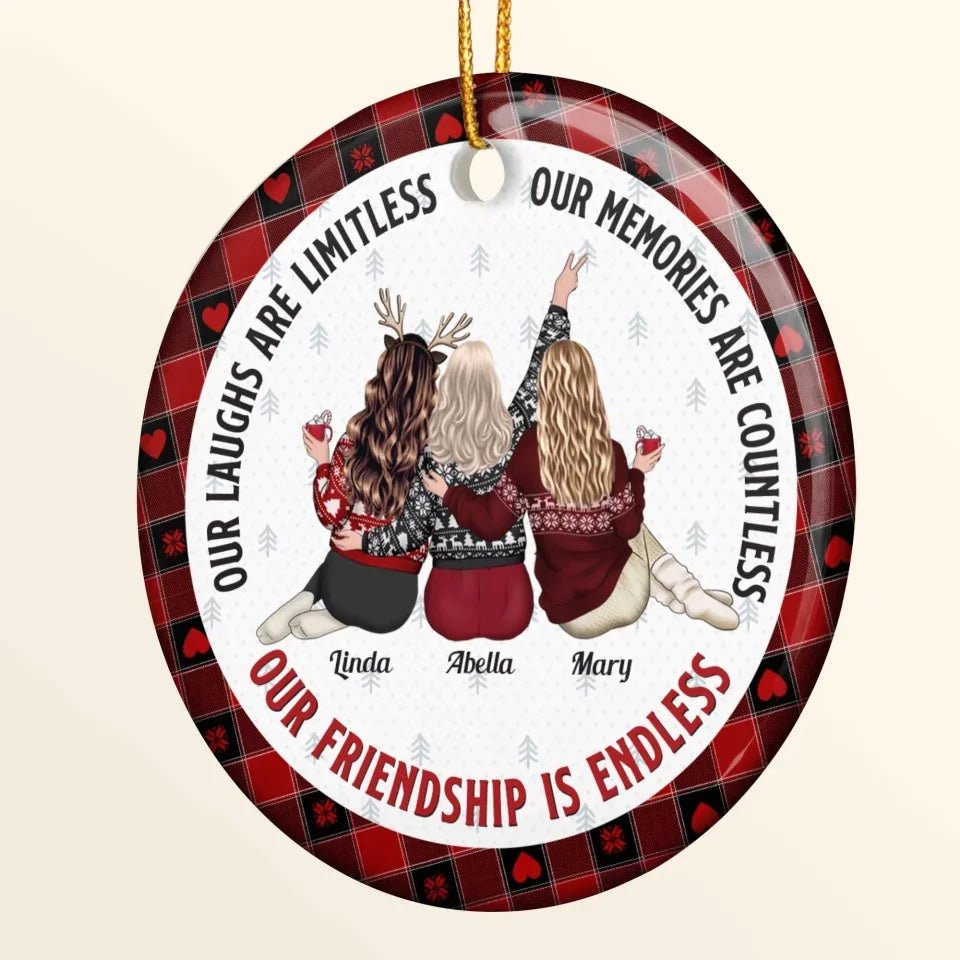 Our Friendship Is Endless - Personalized Friends Ornament 688540 - DiyGiftly