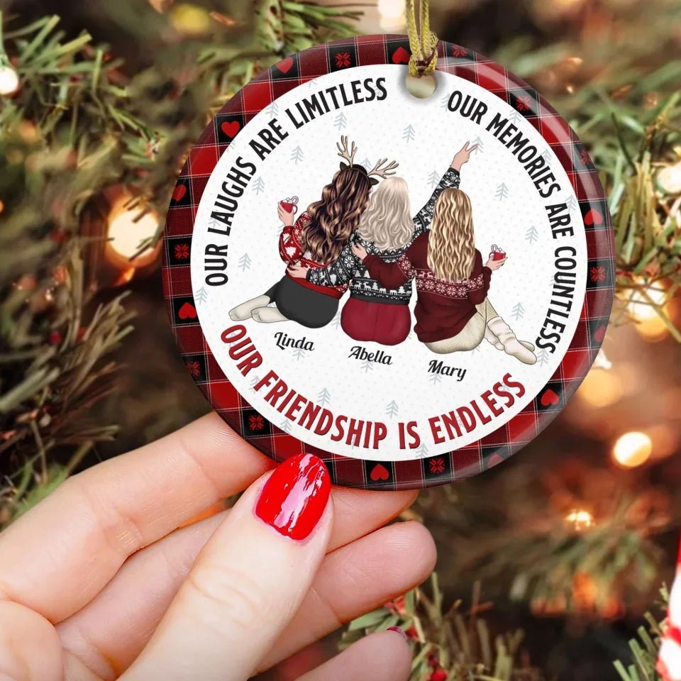 Our Friendship Is Endless - Personalized Friends Ornament 688540 - DiyGiftly