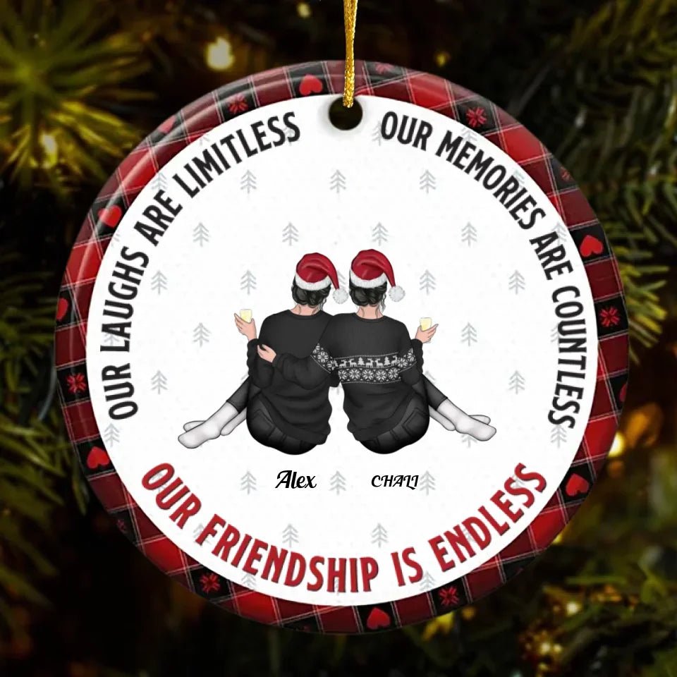 Our Friendship Is Endless - Personalized Friends Ornament 688540 - DiyGiftly