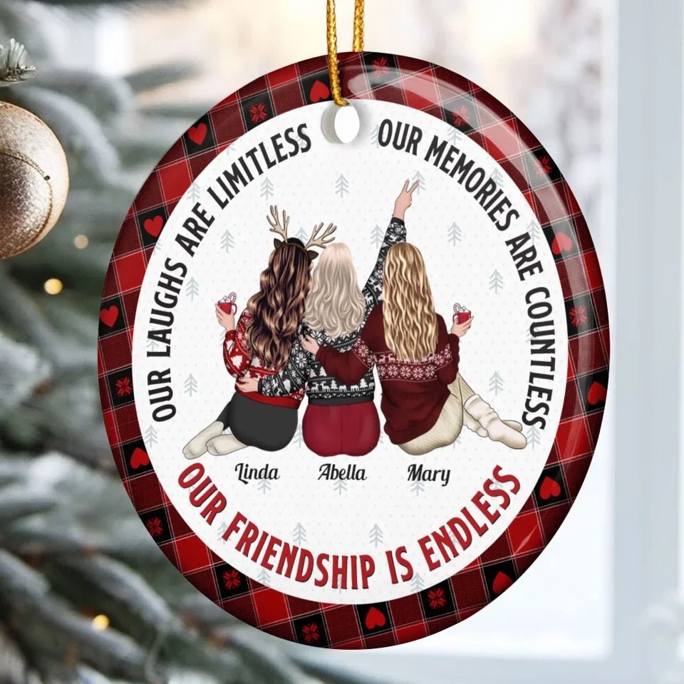 Our Friendship Is Endless - Personalized Friends Ornament 688540 - DiyGiftly