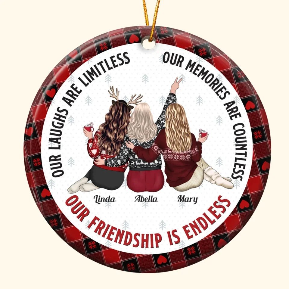Our Friendship Is Endless - Personalized Friends Ornament 688540 - DiyGiftly