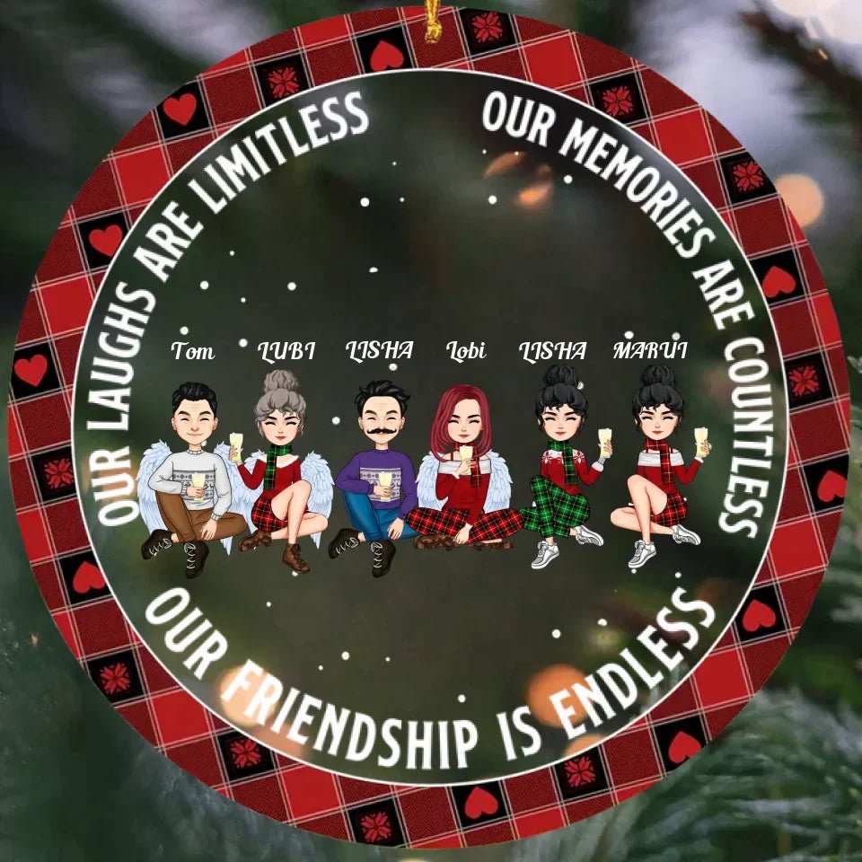 personalized design acrylic ornament gift for best friend