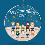 Our Grandkids Christmas - Family Personalized Custom Ornament - Acrylic Round Shaped - Christmas Gift For Family Members 680925 - DiyGiftly