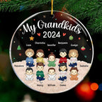 Our Grandkids Christmas - Family Personalized Custom Ornament - Acrylic Round Shaped - Christmas Gift For Family Members 680925 - DiyGiftly