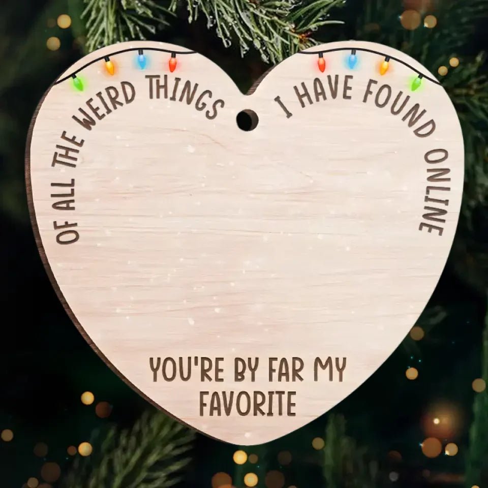Our Love Is All I Ever Need - Couple Personalized Custom Ornament - Wood Heart Shaped - Christmas Gift For Husband Wife, Anniversary 686165 - DiyGiftly
