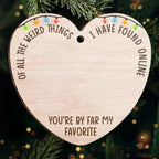 Our Love Is All I Ever Need - Couple Personalized Custom Ornament - Wood Heart Shaped - Christmas Gift For Husband Wife, Anniversary 686165 - DiyGiftly