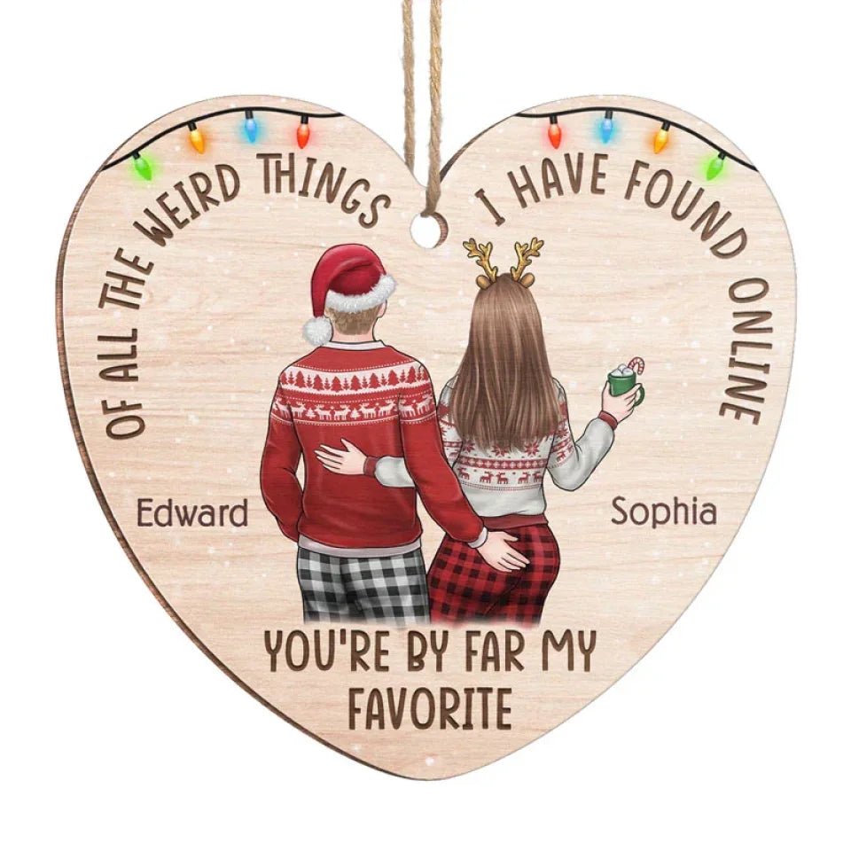Our Love Is All I Ever Need - Couple Personalized Custom Ornament - Wood Heart Shaped - Christmas Gift For Husband Wife, Anniversary 686165 - DiyGiftly