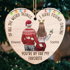 Our Love Is All I Ever Need - Couple Personalized Custom Ornament - Wood Heart Shaped - Christmas Gift For Husband Wife, Anniversary 686165 - DiyGiftly