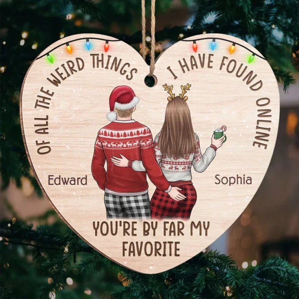 Our Love Is All I Ever Need - Couple Personalized Custom Ornament - Wood Heart Shaped - Christmas Gift For Husband Wife, Anniversary 686165 - DiyGiftly