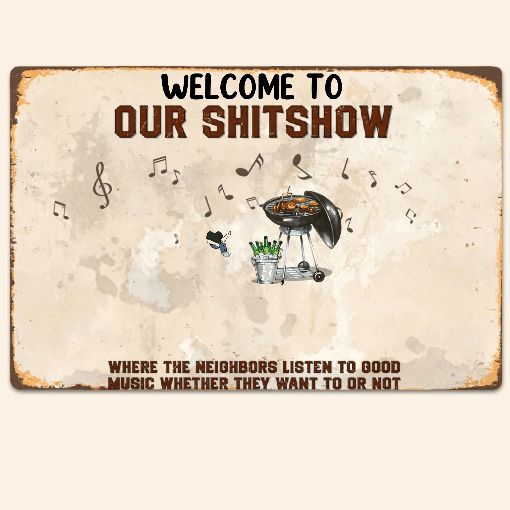 Our Shitshow Alcohol And Dog Treats - Personalized Metal Sign 716722 - DiyGiftly