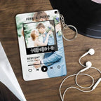 Music Code Plaque and Keychain with Personalized Scannable Acrylic Keepsake Black