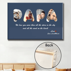 papa custom photo canvas personalized photo fathers day gift for grandpa