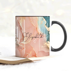 Peach Marble Mug, Personalised Mug, Custom Name Cup, Coffee Tea Cup Gift For Her, Valentines Gift For Her Him, Sister Mum Birthday Gift 64116992 - DiyGiftly