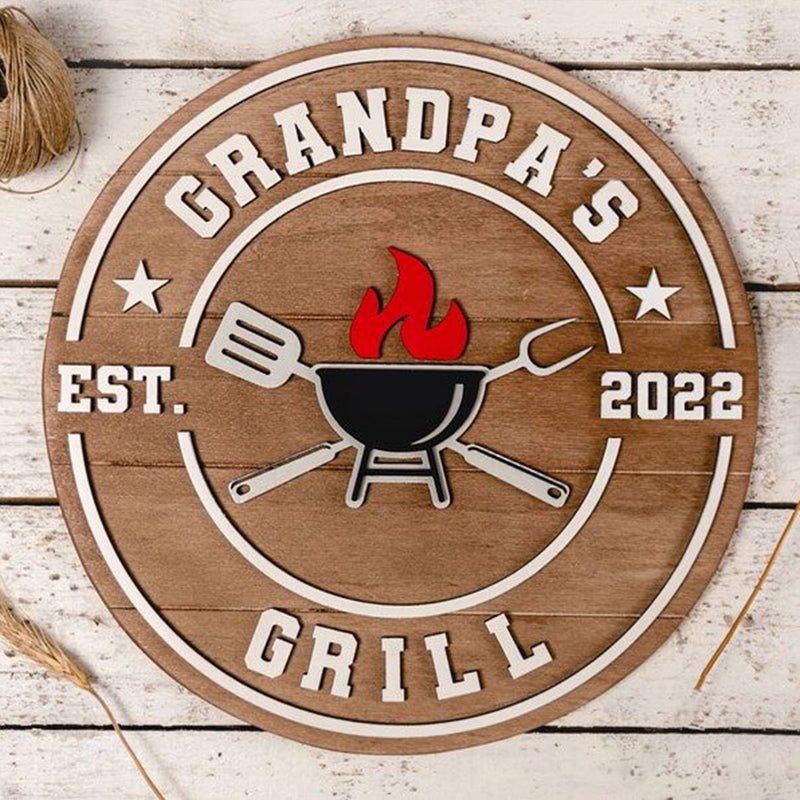 Personalised 3D Wooden BBQ Sign – Custom Engraved Name Wall Art, Backyard Grill, Patio & Garden Decor, Barbecue Lover Gift, Housewarming & Party Present, Rustic Outdoor Wall Decoration 33199360 - DiyGiftly