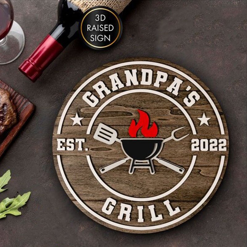 Personalised 3D Wooden BBQ Sign – Custom Engraved Name Wall Art, Backyard Grill, Patio & Garden Decor, Barbecue Lover Gift, Housewarming & Party Present, Rustic Outdoor Wall Decoration 33199360 - DiyGiftly