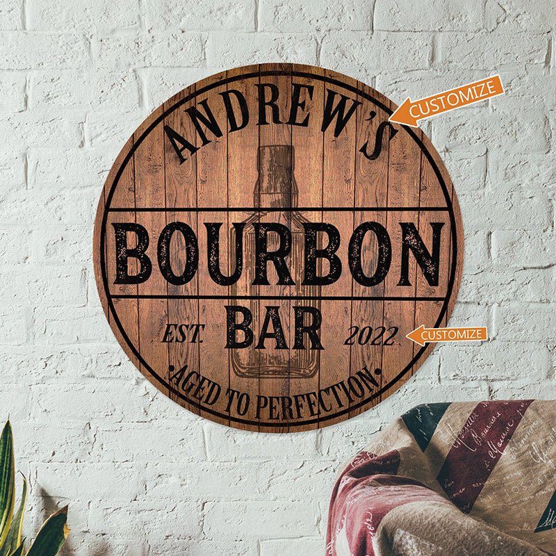 Personalised Bar Wood Signs – Custom Engraved Name & Logo Wall Art, Home Bar, Man Cave, Kitchen & Game Room Decor, Bar Owner Gift, Housewarming Present, Rustic Pub Sign 21831424 - DiyGiftly