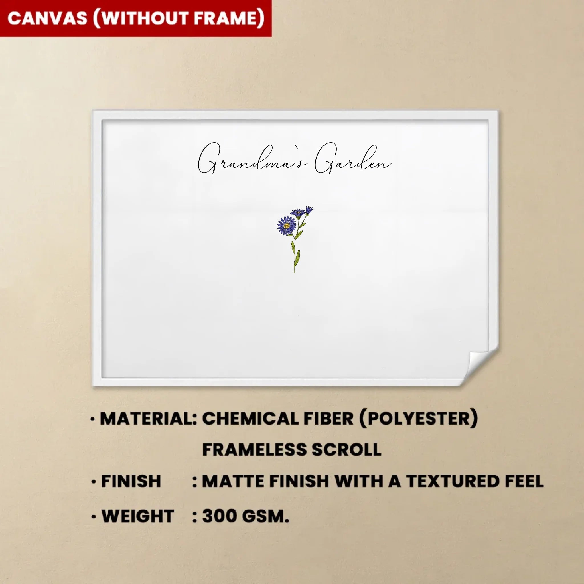 Personalised Birthflower canvas 733467 - 733552 - DiyGiftly