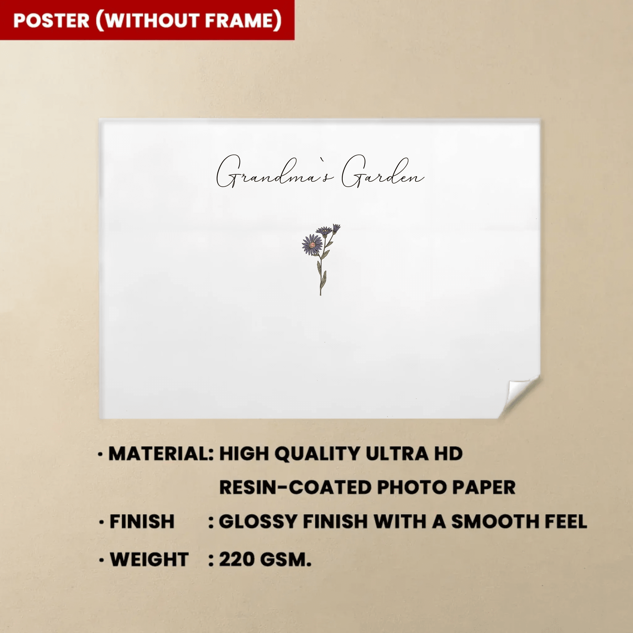 Personalised Birthflower canvas 733467 - 733552 - DiyGiftly