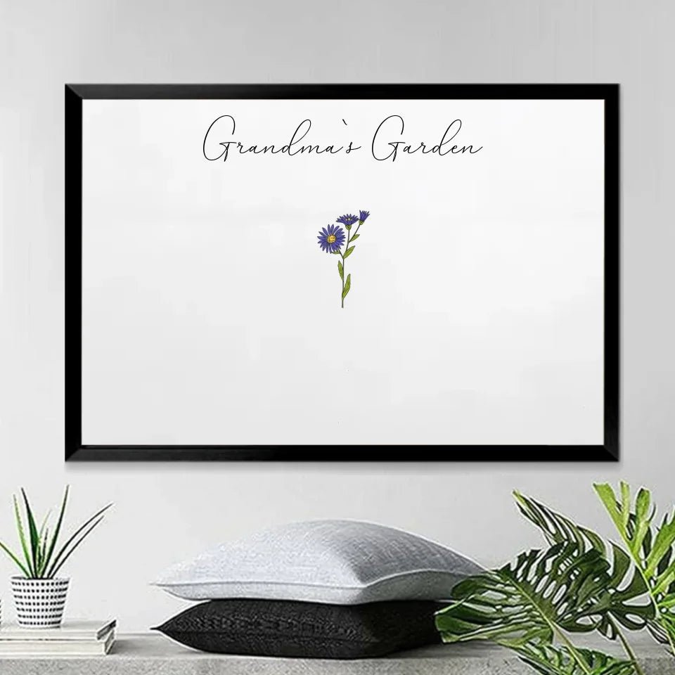 Personalised Birthflower canvas 733467 - 733552 - DiyGiftly