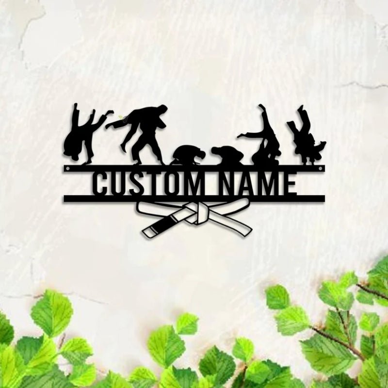 Personalised BJJ Metal Wall Decor – Custom Brazilian Jiu - Jitsu Name Sign, Martial Arts Training Gym LED Wall Art, Fighter Medal Display, Dojo Decoration, and Unique Sports Gift for Athletes 65503232 - DiyGiftly