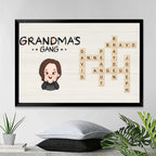 daddy mommy grandmas gang crossword canvas personalized names mothers day gift for grandma