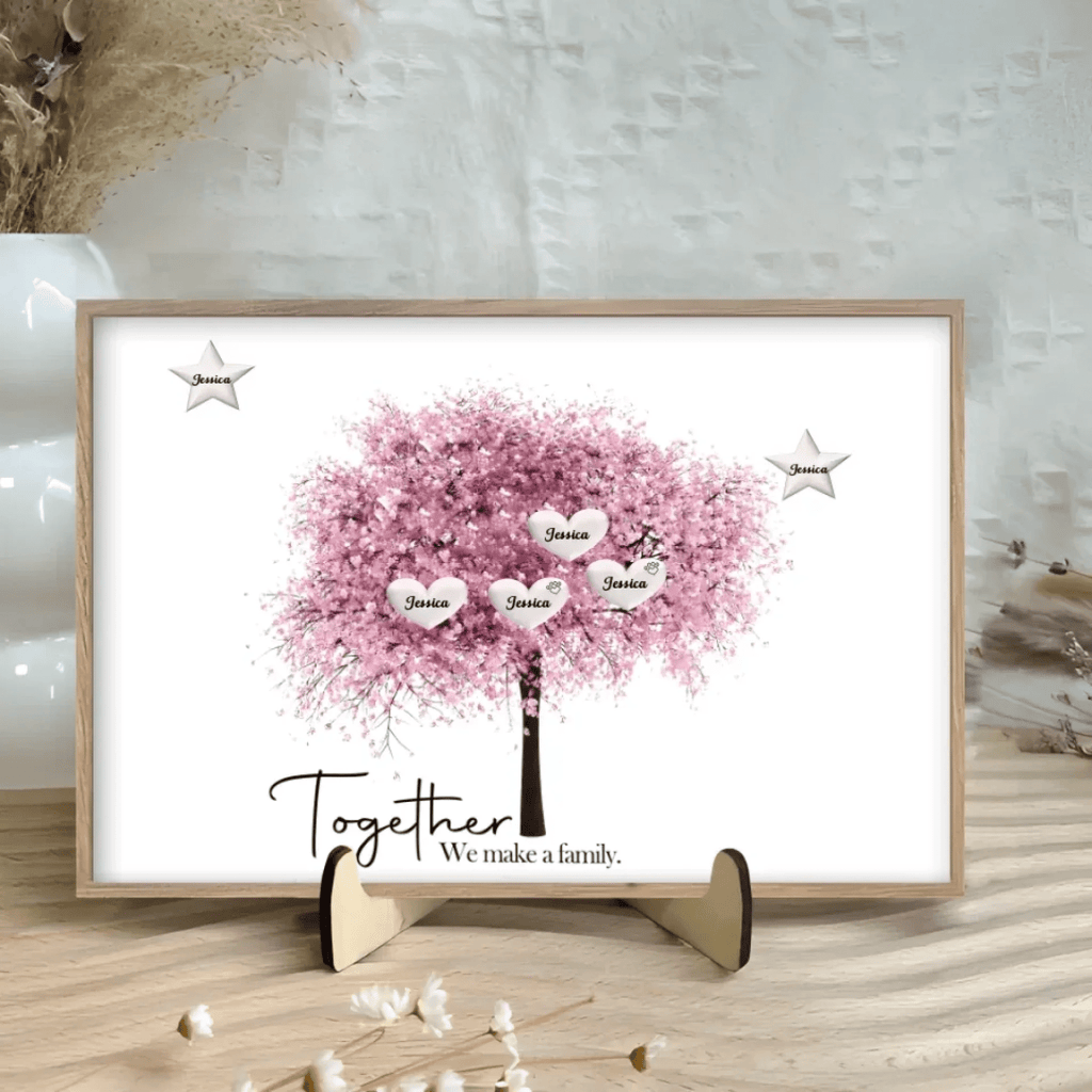 Personalised family tree framed print, Together family gift, Mothers day gift, Christmas gift, Mum birthday, Nan birthday, Gifts for her 745562 - DiyGiftly