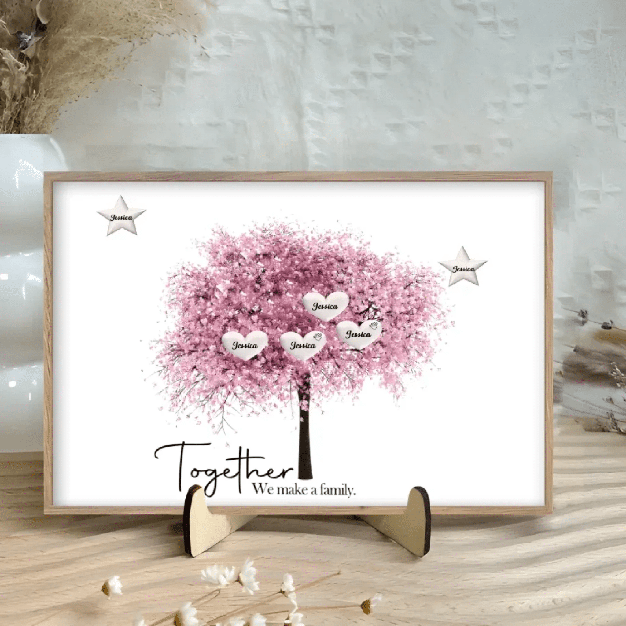 Personalised family tree framed print, Together family gift, Mothers day gift, Christmas gift, Mum birthday, Nan birthday, Gifts for her 745562 - DiyGiftly