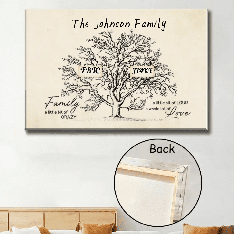 custom name wooden canvas print keepsake for living room decor