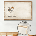 grandmas garden crossword canvas personalized with custom details cozy home accent