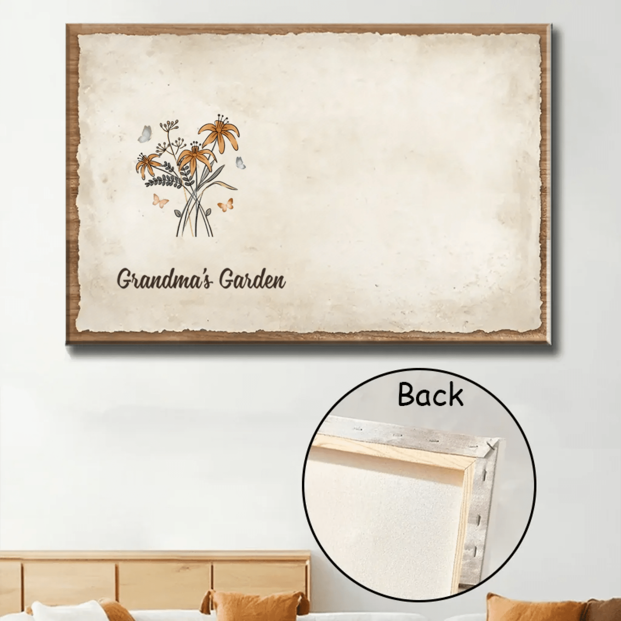 grandmas garden crossword canvas personalized with custom details cozy home accent