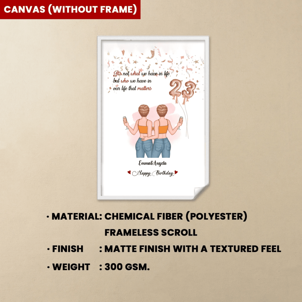 Personalised It's Who We Have In Life That Matters Canvas 754512 - 755255 - DiyGiftly