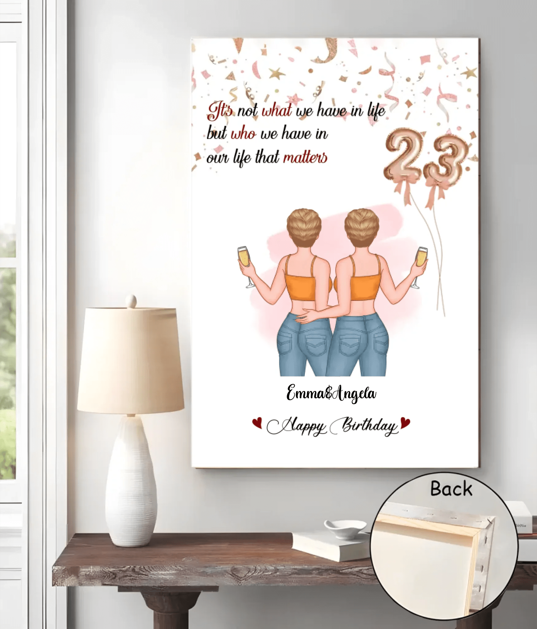 Personalised It's Who We Have In Life That Matters Canvas 754512 - 755255 - DiyGiftly