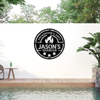 Personalised Metal Grill Wall Sign – Custom BBQ Outdoor Barbecue Plaque for Patio, Backyard, Kitchen, or Grill Master Gift 009536 - DiyGiftly