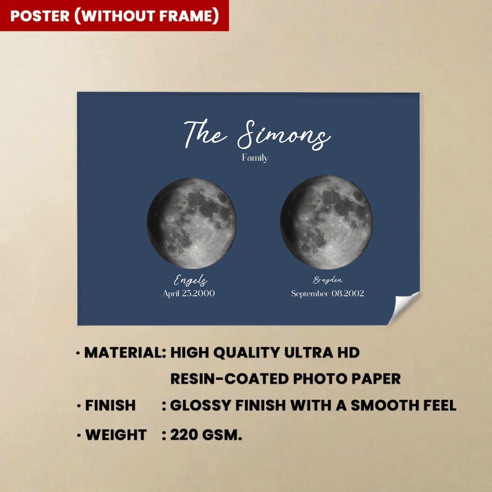 Personalised Moon Nightsky Canvas 734456 - 734494 - DiyGiftly